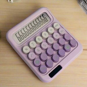 12-Digit Desktop Calculator with Big Display – Battery & Solar Powered