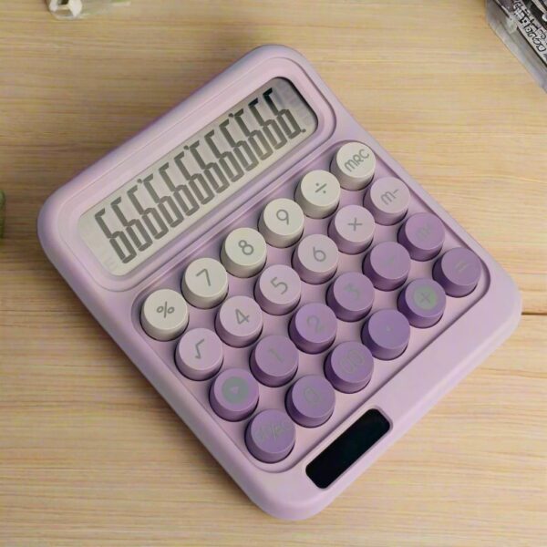 12-Digit Desktop Calculator with Big Display – Battery & Solar Powered