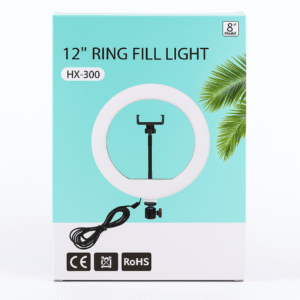 12 Inch Ring Fill Light HX-300 with Tripod Stand & Mobile Holder