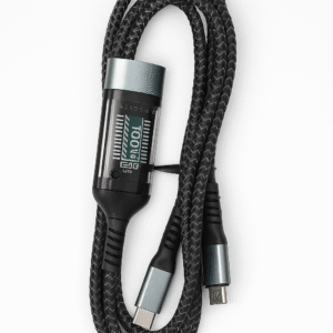 Kartik Mobile 100W 3-in-1 Fast Charging Cable with Digital Display – Type-C, Micro USB & Lightning