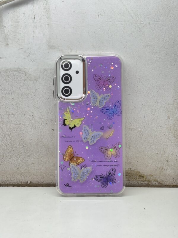 Samsung Galaxy A15 3D Butterfly Glitter Cover – Pink Fireworks Design - Image 7
