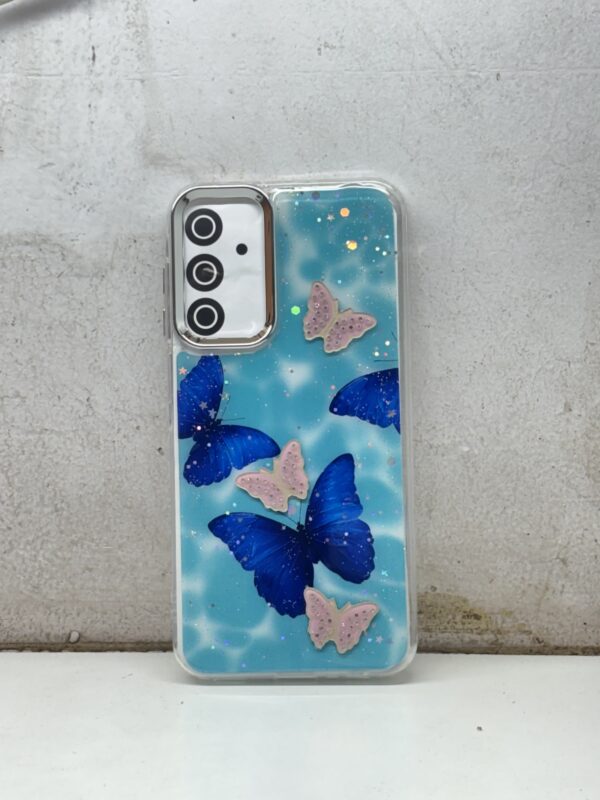 Samsung Galaxy A15 3D Butterfly Glitter Cover – Pink Fireworks Design - Image 8