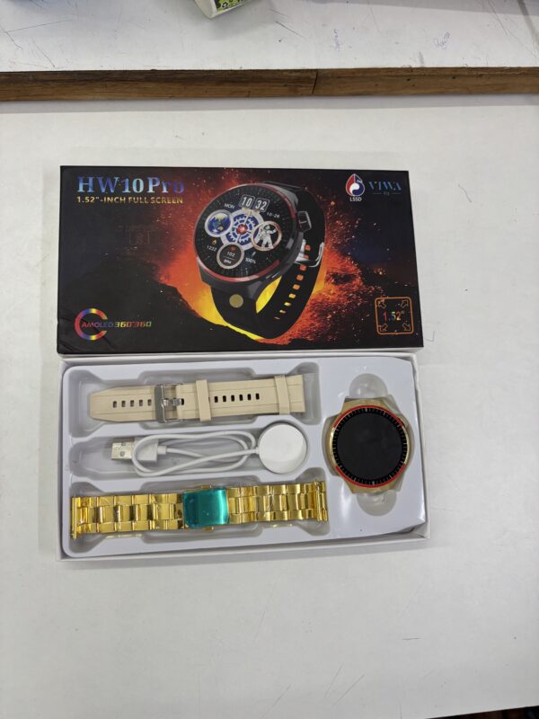 HW10 Pro Smart Watch (Metal Strap + Extra Silicon Strap) - Image 4