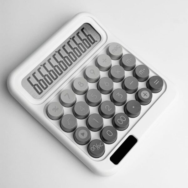12-Digit Desktop Calculator with Big Display – Battery & Solar Powered
