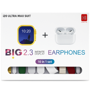 Big 2.3 Smart Watch + Wireless Earphone Combo – HD Display | Calling | Fitness Tracker